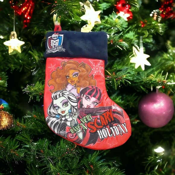 Monster High Have A Very Scary Holiday Christmas Stocking NWOT - Picture 1 of 2